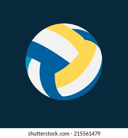 Volleyball icon flat