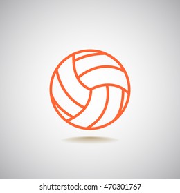  Volleyball icon flat.