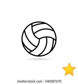  Volleyball icon flat.
