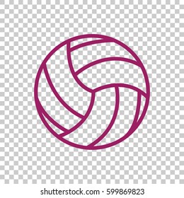  Volleyball icon flat.