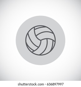  Volleyball icon flat.