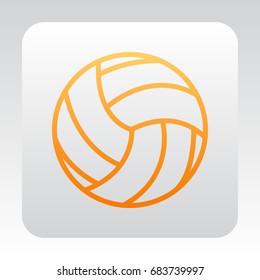  Volleyball icon flat.