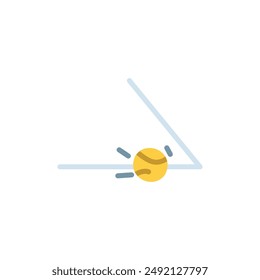 voleibol en estilo plano de icono