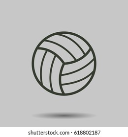 Volleyball icon. Flat vector illustration in black on white background.