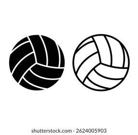 Volleyball. Volleyball icon and glyph design on a white background