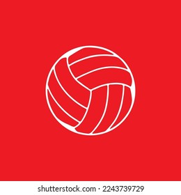 Volleyballsymbol, Vorlage für grafische Ressourcen, Vektorgrafik.