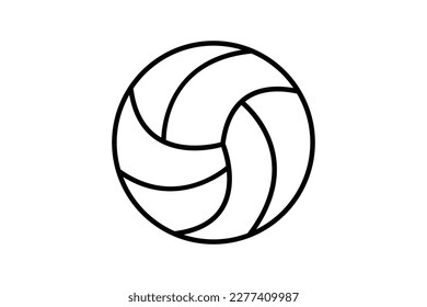 Volleyball icon illustration. icon related to sport. outline icon style. Simple vector design editable