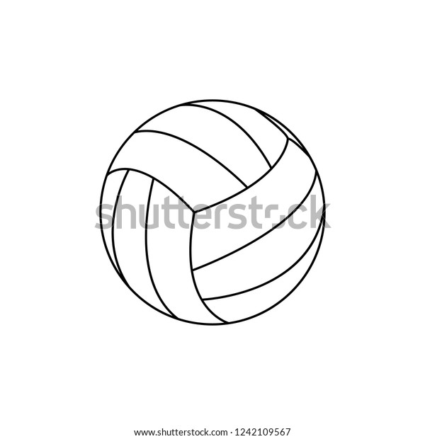 Volleyball Icon Isilated On White Background Stock Vector (Royalty Free ...
