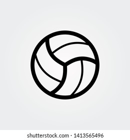 Volleyball Icon Isolated on White Background