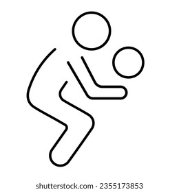 volleyball icon isolated on white background, vector illustration.