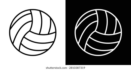 Volleyball icon line art vector..
