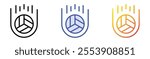 volleyball icon. Linear, Blue Fill and Gradient Style Design Isolated On White Background
