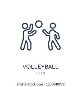 Volleyball icon. Volleyball linear symbol design from sport collection. Simple outline element vector illustration on white background