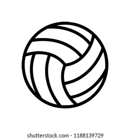 Volleyball icon, Volleyball logo isolated in white and black