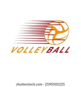 volleyball icon logo vector design template