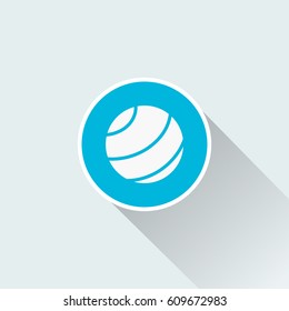 volleyball icon with long shadow