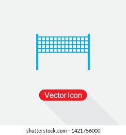 Volleyball Icon, Volleyball Net Icon Vector Illustration Eps10