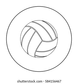 Volleyball icon outline. Single sport icon from the big fitness, healthy, workout outline.