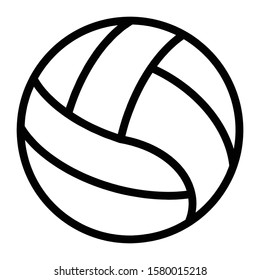 volleyball icon outline vector design