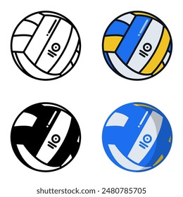 Volleyball icon represents the ball used in the sport of volleyball for serving, passing, and spiking.