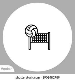 Volleyball icon sign vector,Symbol, logo illustration for web and mobile