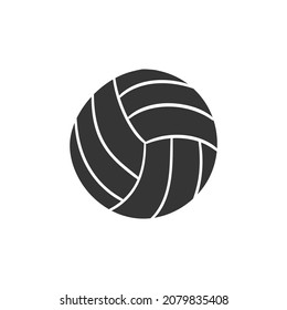 Volleyball Icon Silhouette Illustration. Volley Ball Vector Graphic Pictogram Symbol Clip Art. Doodle Sketch Black Sign.