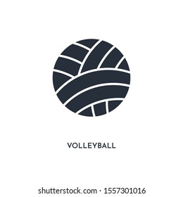 volleyball icon. simple element illustration. isolated trendy filled volleyball icon on white background. can be used for web, mobile, ui.