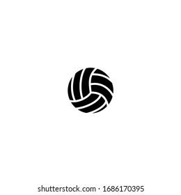 icono del voleibol. simple, plano, negro.