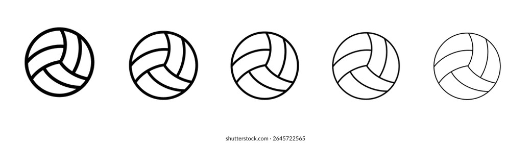 volleyball icon simple vector outline logo