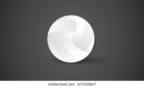 Volleyball icon symbol vector, Line drawing of a volleyball ball , Modern design, isolated on black background, illustration Vector EPS 10, can use for  Volleyball Championship Logo