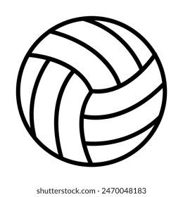 Volleyball icon in thin line style Vector illustration graphic design