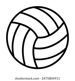 Volleyball icon in thin line style Vector illustration graphic design