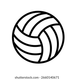 Volleyball icon thin single line