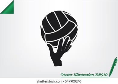 Volleyball Icon Vector.