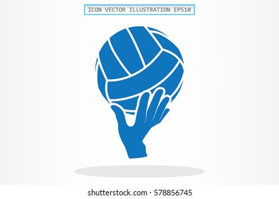 Volleyball Icon Vector.