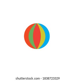 Volleyball icon vector design color illustration