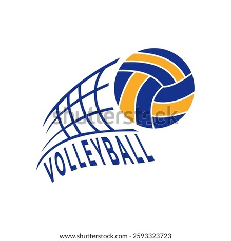 Volleyball icon vector. Fast Volleyball sports logo design icon