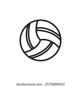 volleyball icon Vector flat thin line illustration