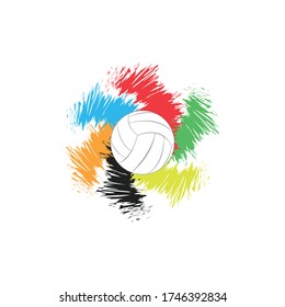 Volleyball Icon Vector Illustration Vector Stock Vector (Royalty Free ...