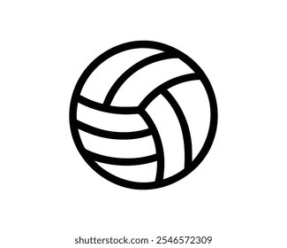 Volleyball icon vector illustration. Black volleyball ball symbol