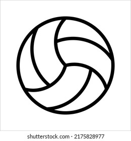 volleyball icon vector illustration on white background. color editable