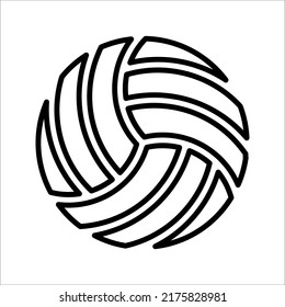 Volleyball-Symbol, Vektorgrafik auf weißem Hintergrund. farbeditierbar
