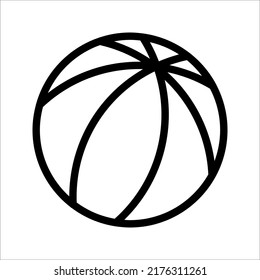 ilustración vectorial de icono de voleibol sobre fondo blanco. modificable por color
