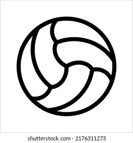 Volleyball-Symbol, Vektorgrafik auf weißem Hintergrund. farbeditierbar