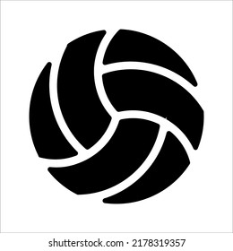 Volleyball Icon Vector Illustration On White Stock Vector (Royalty Free ...