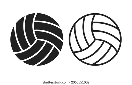 Volleyball icon vector illustration set
