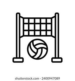 icono del voleibol. icono de línea vectorial para tu sitio web, móvil, presentación y diseño de logotipo.