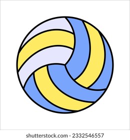 Volleyball icon vector logo template, vector illustration on white background