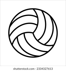 Volleyball icon vector logo template, vector illustration on white background
