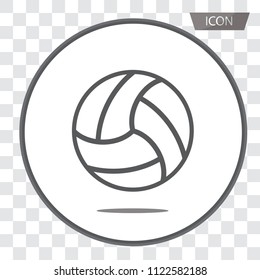Volleyball Icon vector, outline volleyball Icon vector on transparent background.